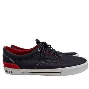 TOMMY HILFIGER New Navy Red White Textile Upper Lace up Sneakers Size 12M